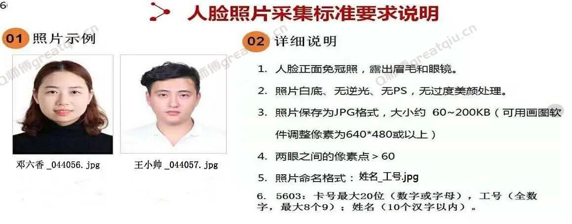 海康威视人脸照片采集标准要求说明