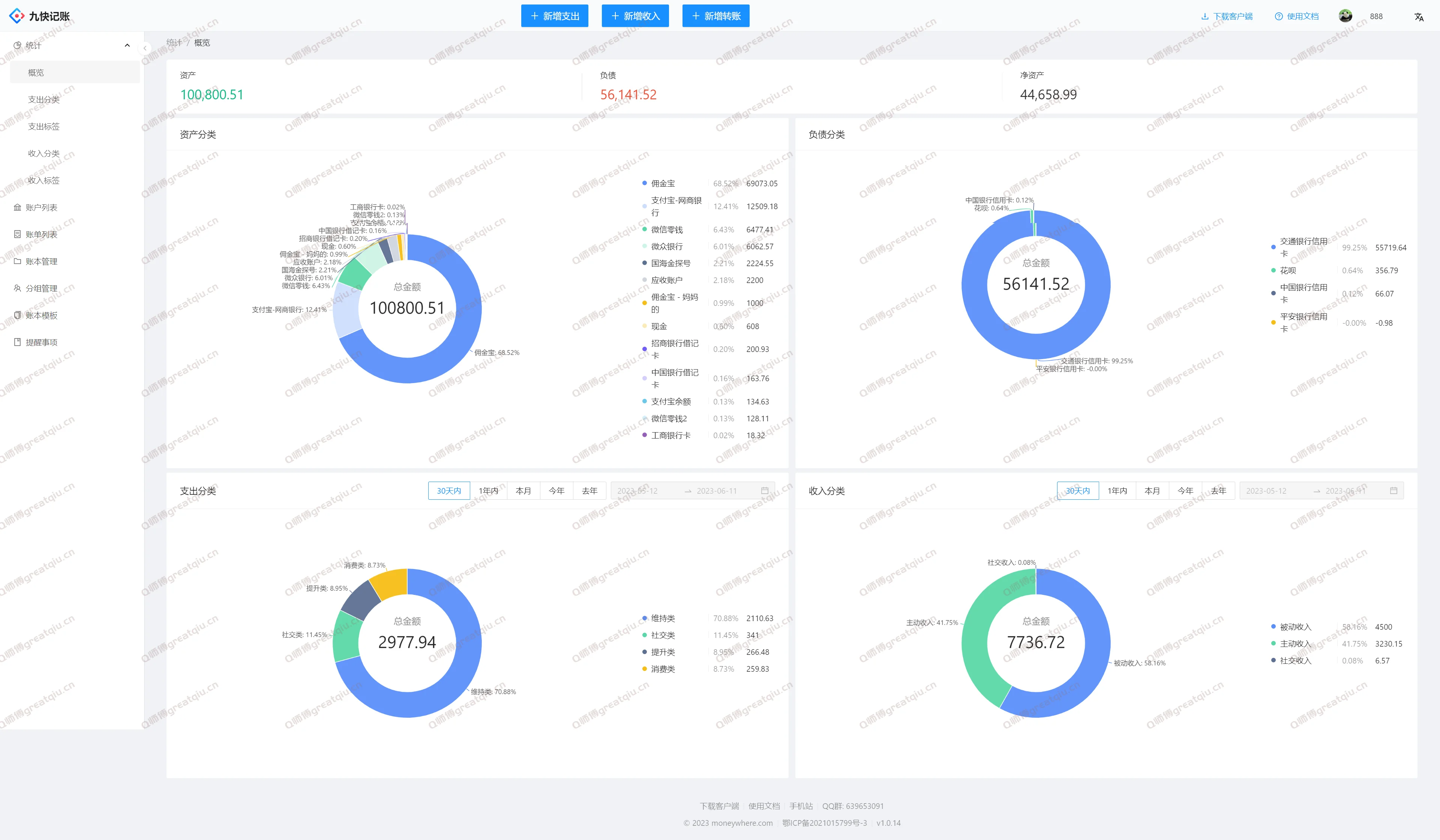 docker compose一键运行九快记账，搭建自己的记账环境